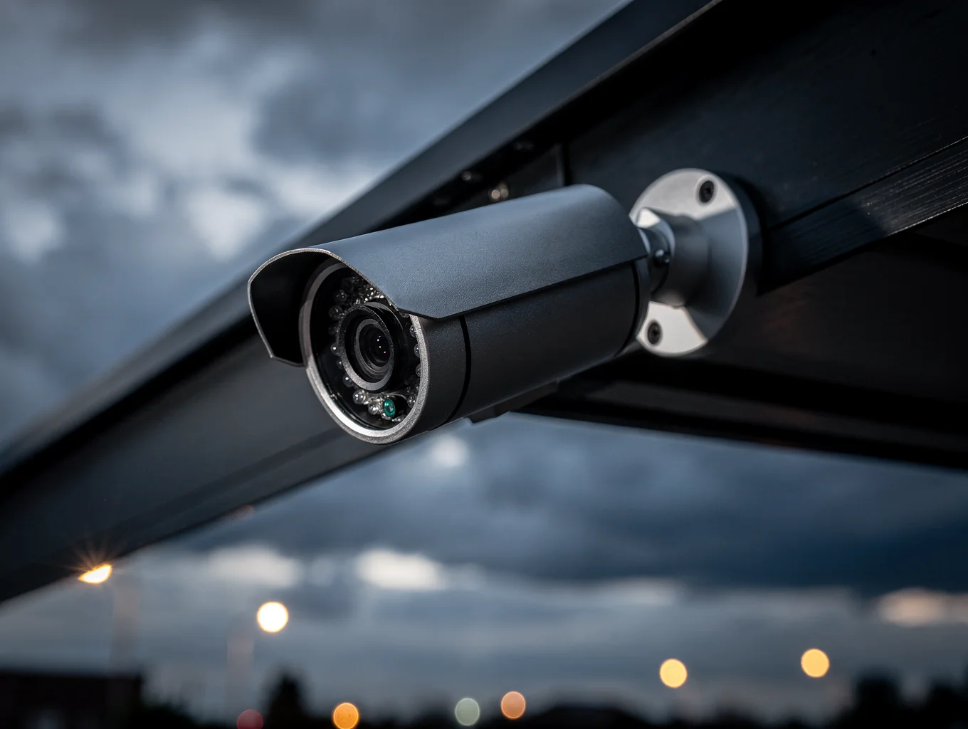 Weatherproof outdoor bullet camera with infrared optical lens